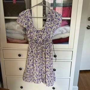Altar'd State Purple and White Floral Dress